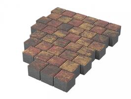  Тротуарная плитка Stellard Квадрат 100х100х60 мм Закат: внешний вид